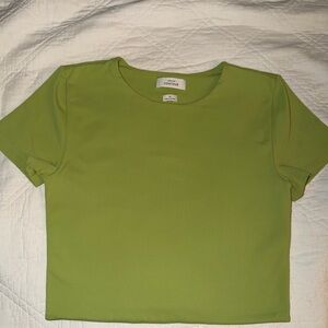 Babaton Contour Green Crop Top